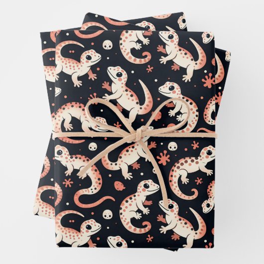Gecko Pattern Geschenkpapier Set (Beispiel)