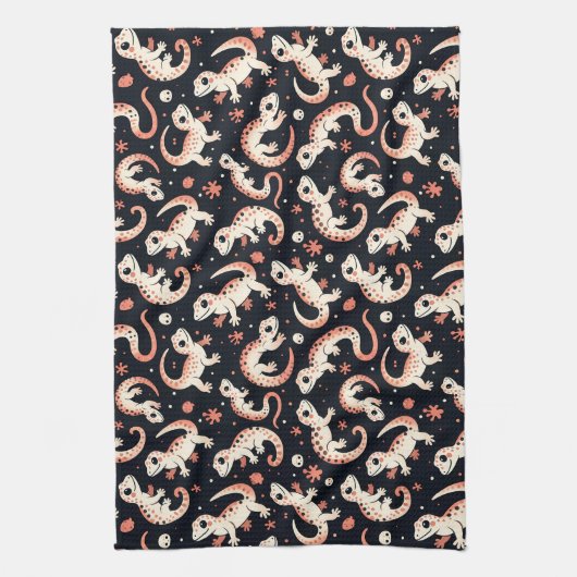 Gecko Pattern Geschirrtuch (Vertikal)