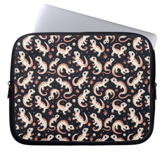 Gecko Pattern Laptopschutzhülle (Vorderseite)