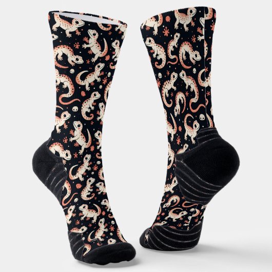 Gecko Pattern Socken (Gewinkelt)