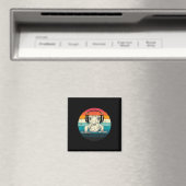 Gecko Playing Video Game Funny Gamer Magnet (In Situ (Geschirrspüler))