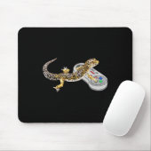 Gecko Playing Video Game Lizard & amp; Reptiles Ga Mousepad (Mit Mouse)