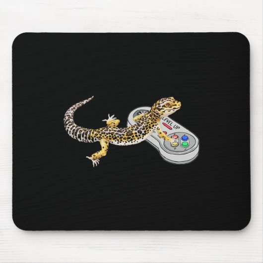 Gecko Playing Video Game Lizard & amp; Reptiles Ga Mousepad (Vorne)
