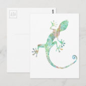 Gecko Postkarte (Vorne/Hinten)