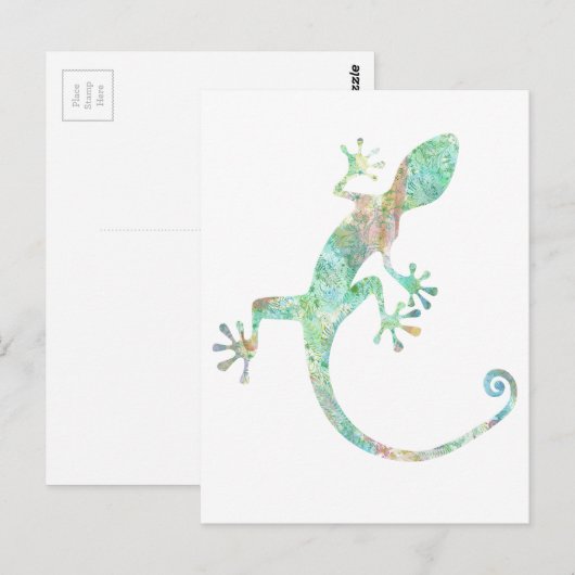 Gecko Postkarte (Vorne/Hinten)