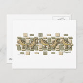 GECKO POSTKARTE (Vorne/Hinten)