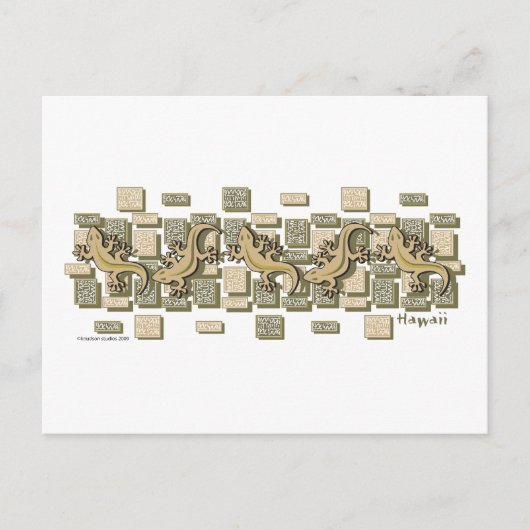 GECKO POSTKARTE (Vorderseite)