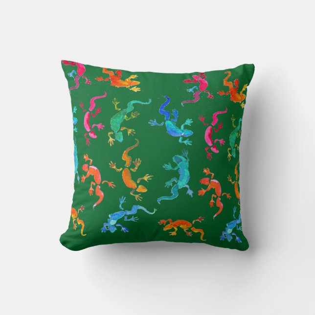 Gecko Reptil Öko nature Kissen (Vorderseite)