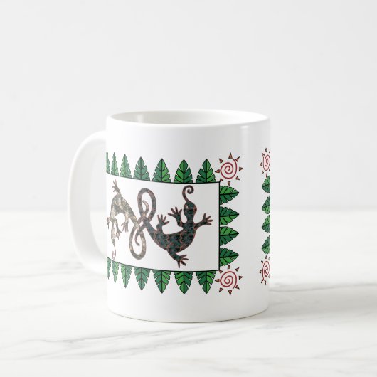Gecko Reptile Kaffeetasse (Vorderseite Links)