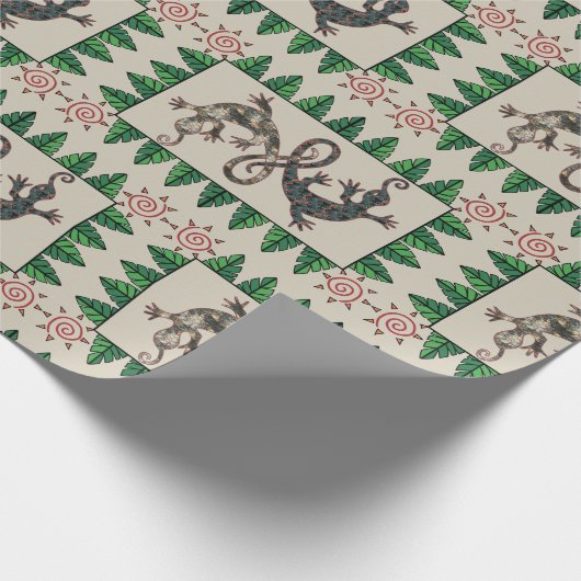 Gecko Reptile Pets Geschenkpapier (Ecke)