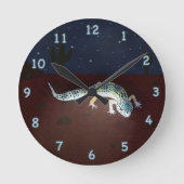 Gecko Runde Wanduhr (Vorderseite)