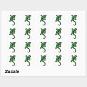 Gecko Runder Aufkleber (Blatt)