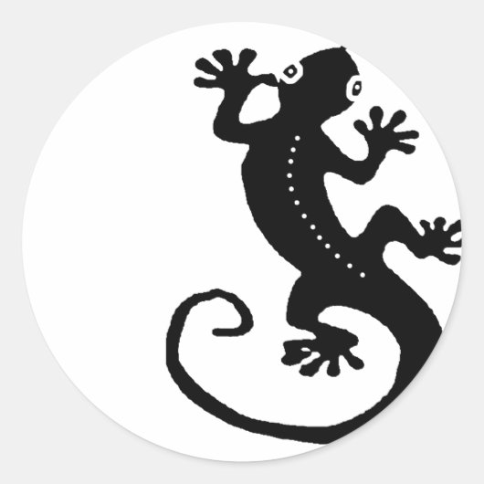 Gecko Runder Aufkleber (Vorderseite)