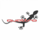Gecko - Schwarz Aufkleber (Vorderseite)