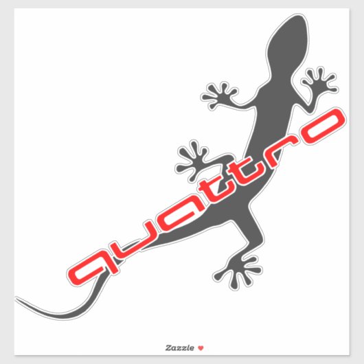 Gecko - Schwarz - Größer Aufkleber (Blatt)