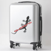 Gecko - Schwarz - Größer Aufkleber (Koffer)