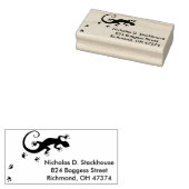 Gecko silber laufen + Ihr Backgr. Ideen Gummistempel (Stempel)
