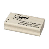 Gecko silber laufen + Ihr Backgr. Ideen Gummistempel (Stempel)
