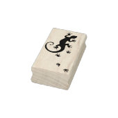 Gecko silber laufen + Ihr Backgr. Ideen Gummistempel (Stempel)