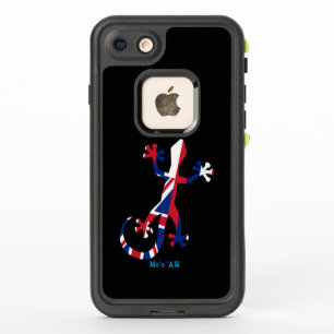 Gecko-Silhouette als Flagge Hawaiis