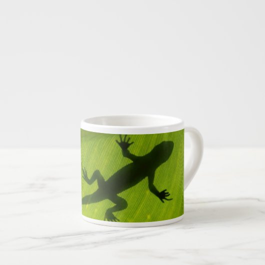 Gecko-Silhouette Espressotasse (Vorderseite Rechts)