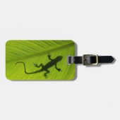 Gecko-Silhouette Gepäckanhänger (Vorderseite horizontal)
