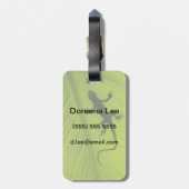 Gecko-Silhouette Gepäckanhänger (Rückseite vertikal)