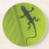 Gecko-Silhouette Getränkeuntersetzer (Vorne)