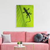 Gecko Silhouette Leinwanddruck (Insitu (Wohnzimmer))