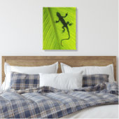 Gecko Silhouette Leinwanddruck (Insitu (Schlafzimmer))