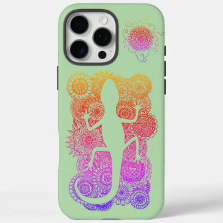 Gecko sitzt auf Mandala Blumen iPhone 16 Pro Max Hülle
