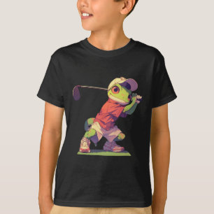 Gecko spielt Golf Lustiger Golfspieler Eidechse T-Shirt