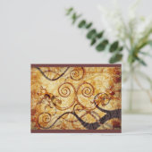 Gecko Spiral Twins Postkarte (Stehend Vorderseite)