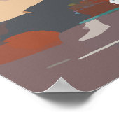 Gecko surfen und die Wellen reiten Poster (Ecke)