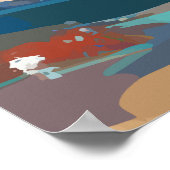 Gecko surfen und die Wellen reiten Poster (Ecke)