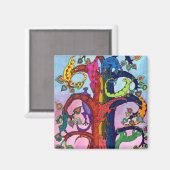 Gecko Tree of Life Magnet (Vorderseite/Rückseite)