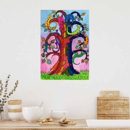 Gecko Tree of Life Poster (Küche)