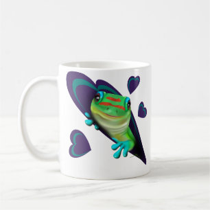 Gecko und Herz Kaffeetasse