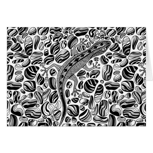 Gecko und Kies (Vorderseite (Horizontal))