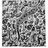 Gecko und Kies Duschvorhang (Vorderseite)