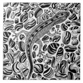 Gecko und Kies Fliese (Vorderseite)