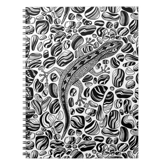 Gecko und Kies Notizblock (Vorderseite)