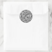 Gecko und Kies Runder Aufkleber (Tasche)