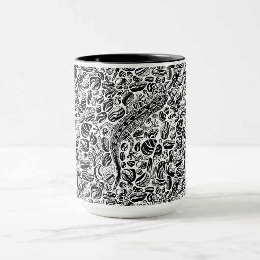 Gecko und Kies Tasse (Zentrum)