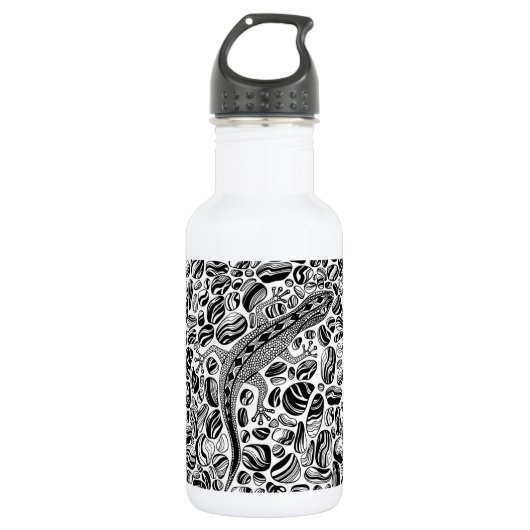 Gecko und Kies Trinkflasche (Vorderseite)