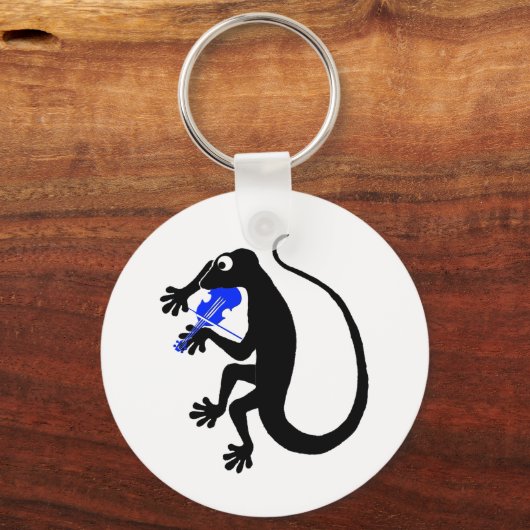 Gecko Violin Schlüsselanhänger (Vorderseite)