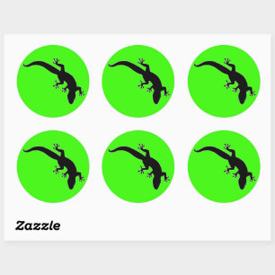 GECKO White Kontur Runder Aufkleber