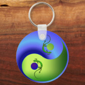 Gecko Yin Yang Schlüsselanhänger (Vorderseite)