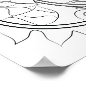 Gecko zeichnend Farbposter für Erwachsene Poster (Ecke)