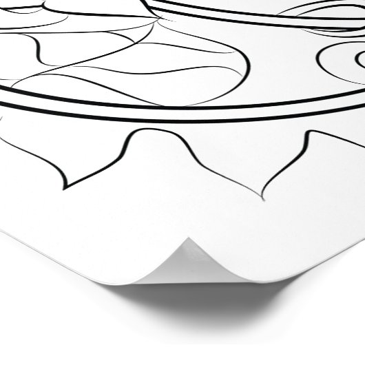 Gecko zeichnend Farbposter für Erwachsene Poster (Ecke)